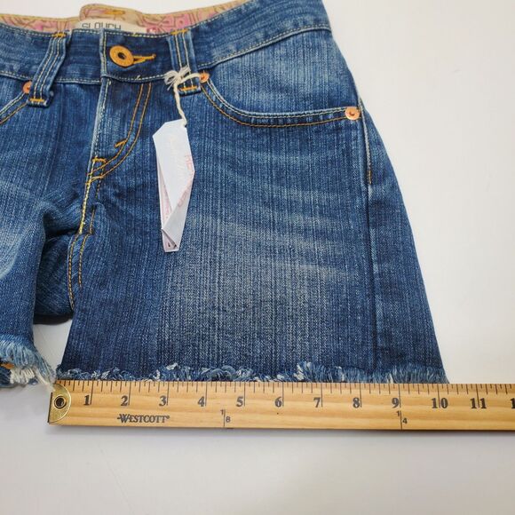 Levi’s Shorts Women Size 1 Slouch 504 Dark Way Distressed Hem Legs NEW - Picture 12 of 14